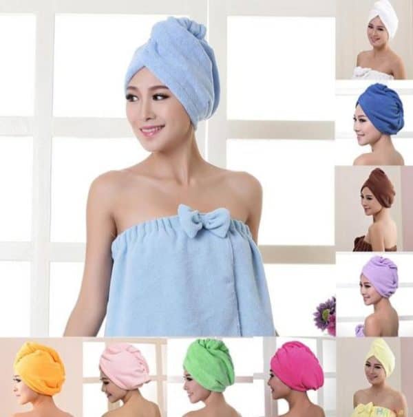Bonnet absorbante pour cheveux secs