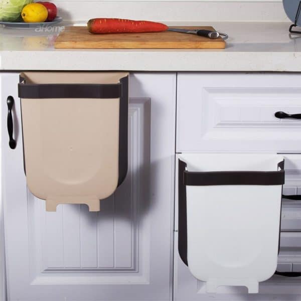Poubelle murale pliable
