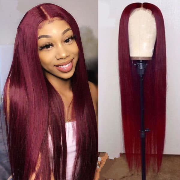 Perruque cheveux longs de couleur unie – Image 2