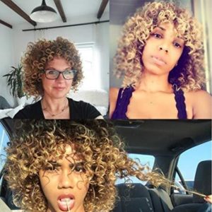 perruque de cheveux courts et bouclés