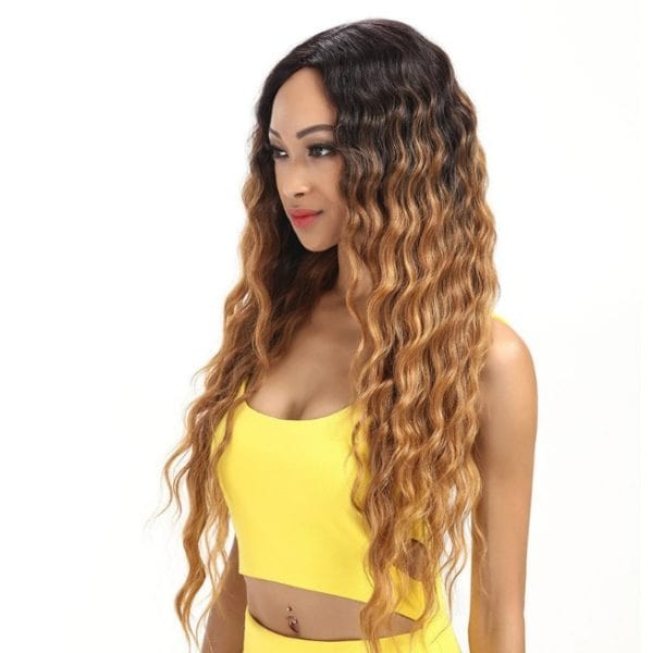 cheveux longs jaunes boucles noir blanc – Image 4