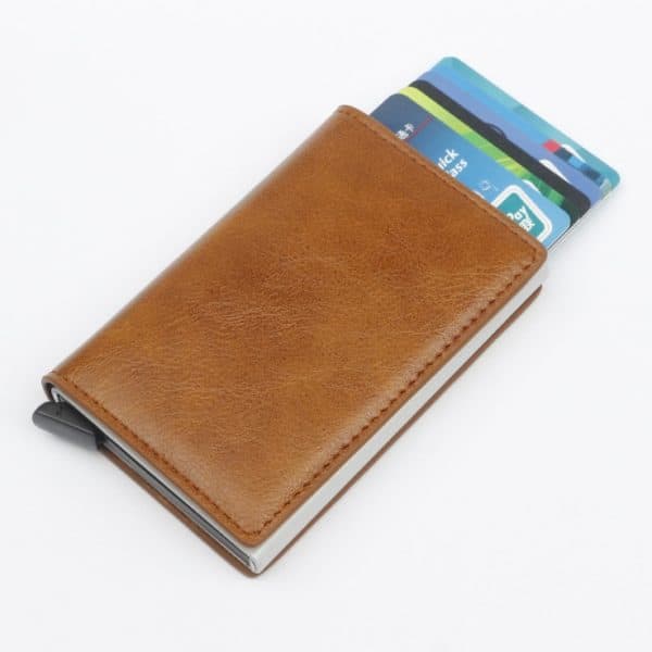 Porte carte de credit en cuir – Image 3