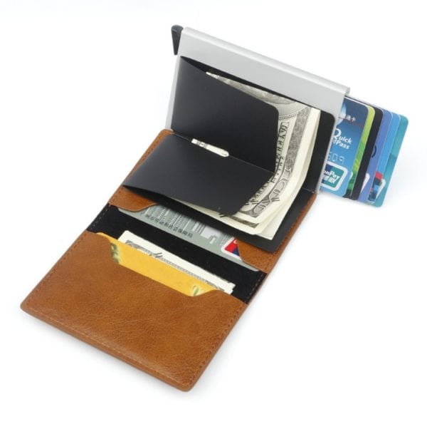 Porte carte de credit en cuir – Image 4