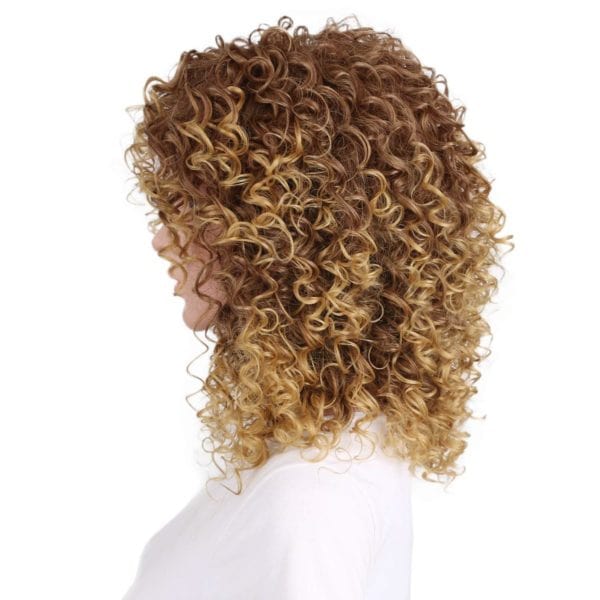 Perruque de cheveux courts et bouclés