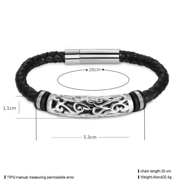 Bracelet en cuir punk – Image 2