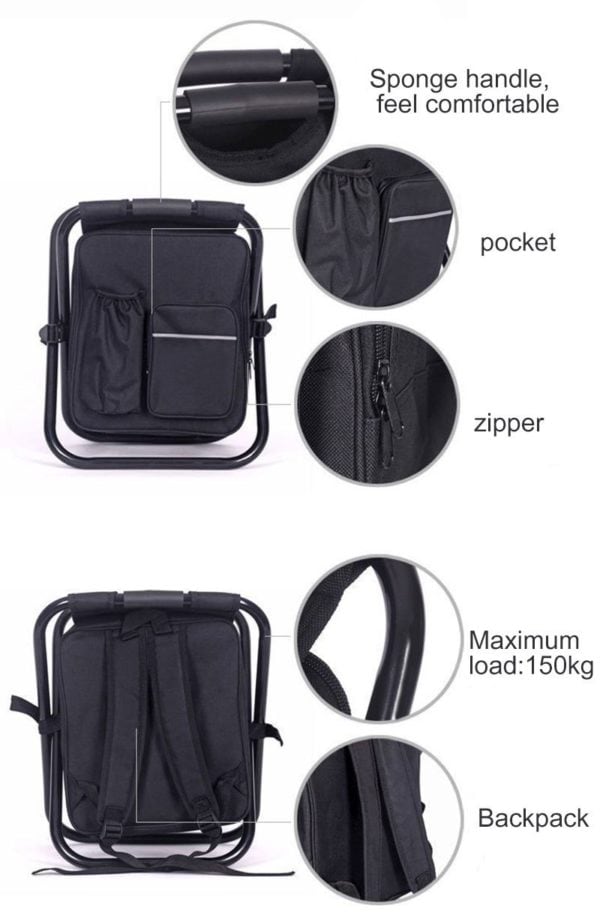 Tabouret sac à dos réfrigérant 2en1 – Image 3