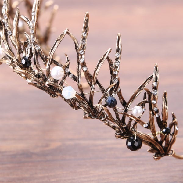 bandeau avec couronne en cristal