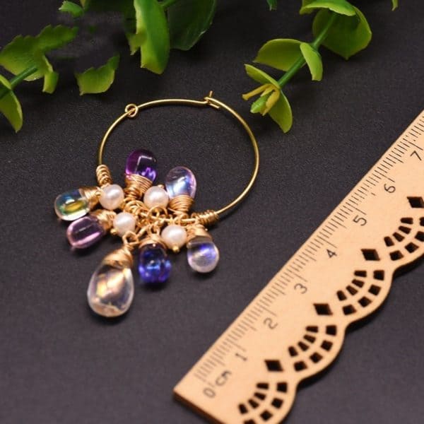 boucles-oreilles perles en cristal – Image 2