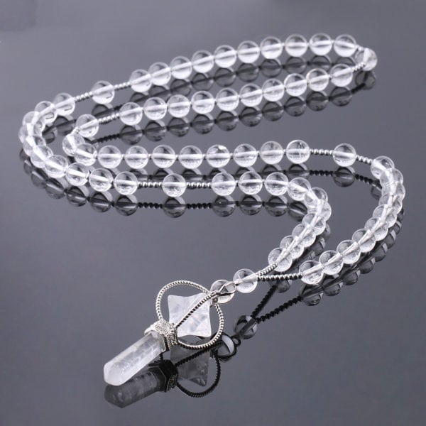 Collier de pierres naturelles en forme de colonne – Image 9