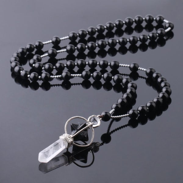 Collier de pierres naturelles en forme de colonne – Image 6