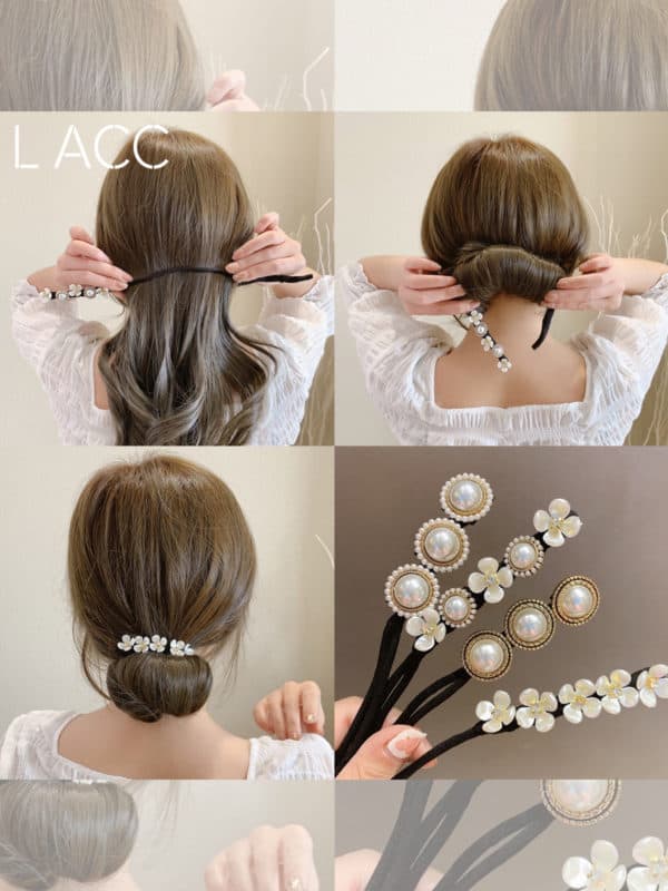 épingle avec perles en diamant pour cheveux – Image 5