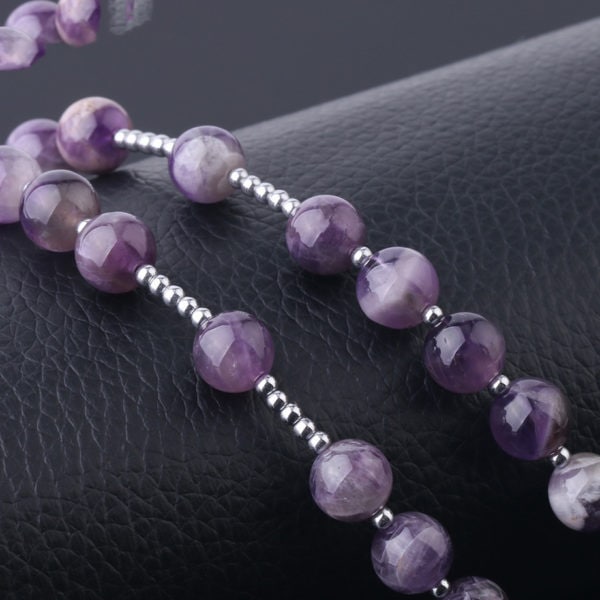 Collier de pierres naturelles en forme de colonne – Image 4