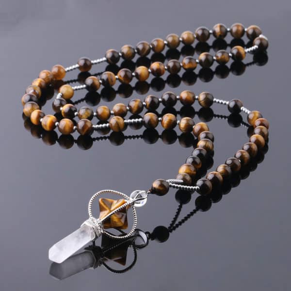 Collier de pierres naturelles en forme de colonne – Image 7