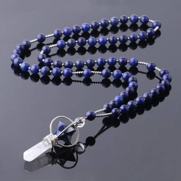Collier de pierres naturelles en forme de colonne – Image 5