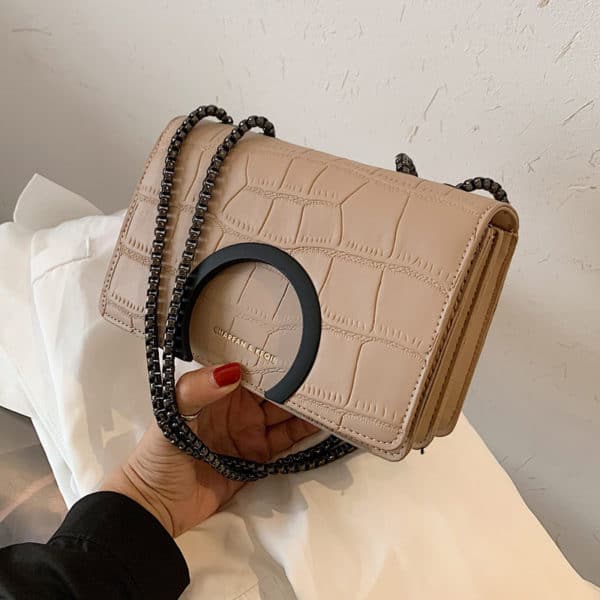 Sac de messager en chaîne texturé et stylisé – Image 3